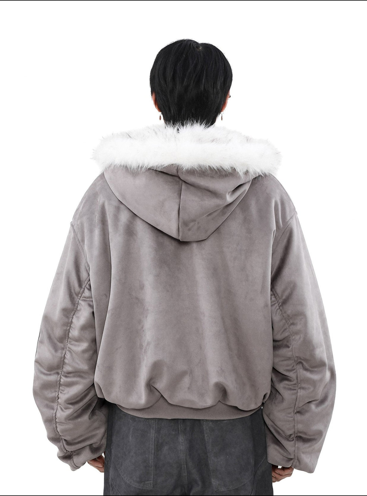 REVERSIBLE FURHOODED OUTER
