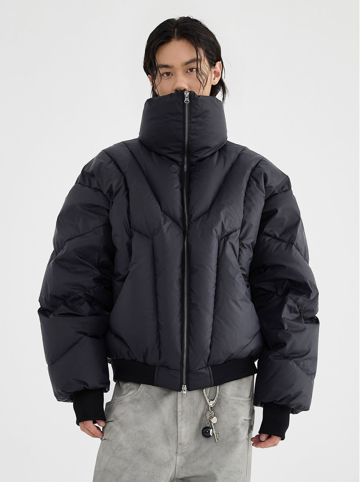 MIDNIGHT CROPPED PUFFER