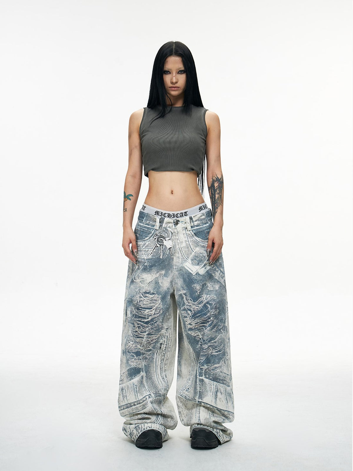 COBALT DENIM PANTS