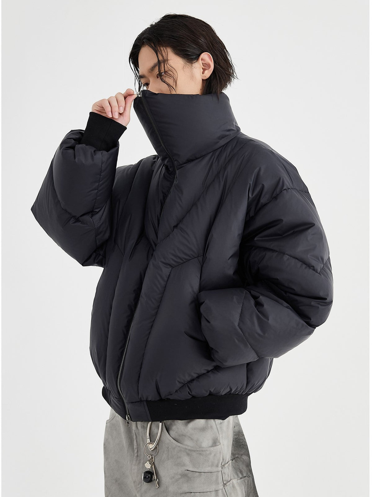 MIDNIGHT CROPPED PUFFER