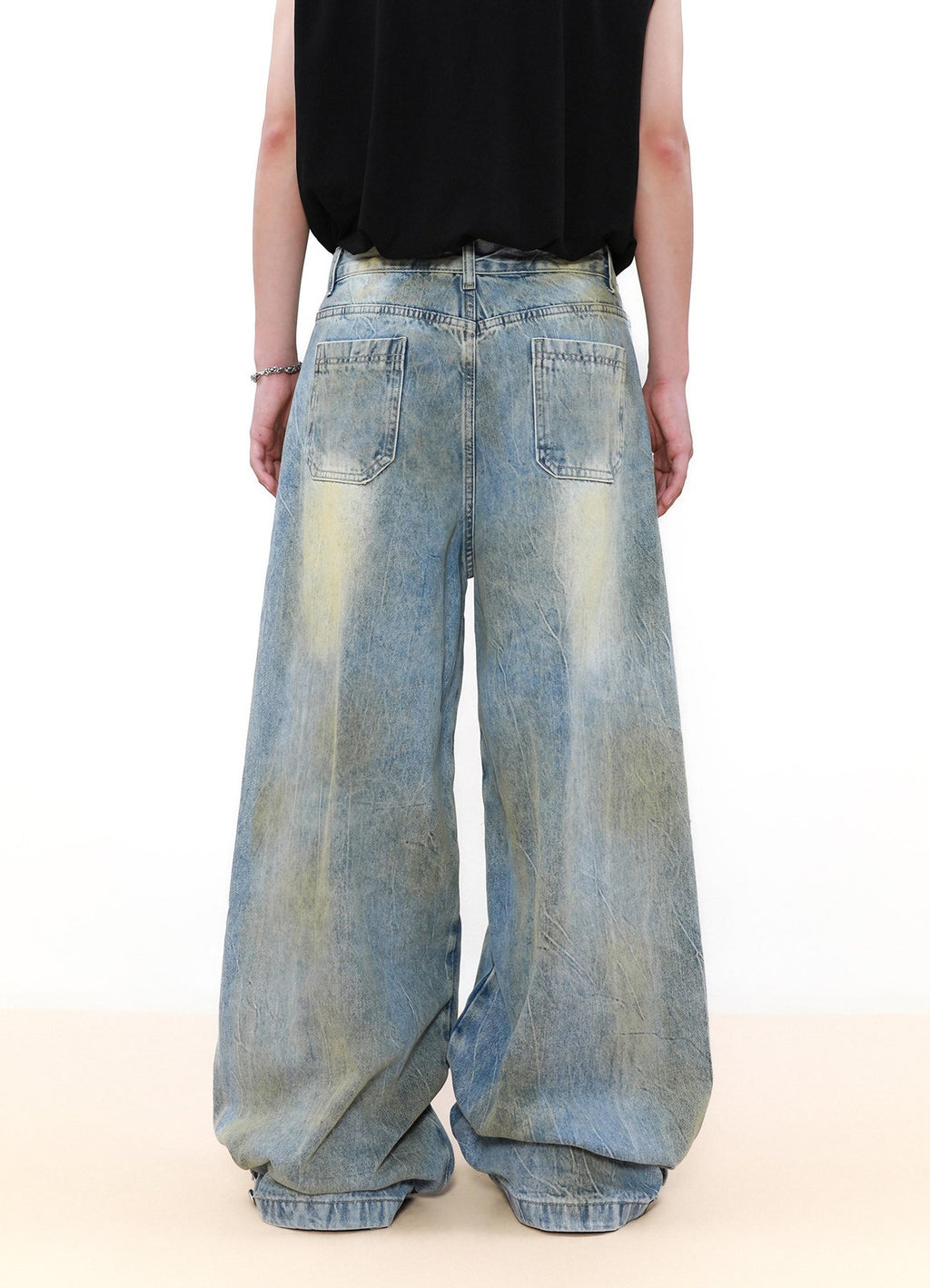 DISTRESSED EDGE DENIM PANTS
