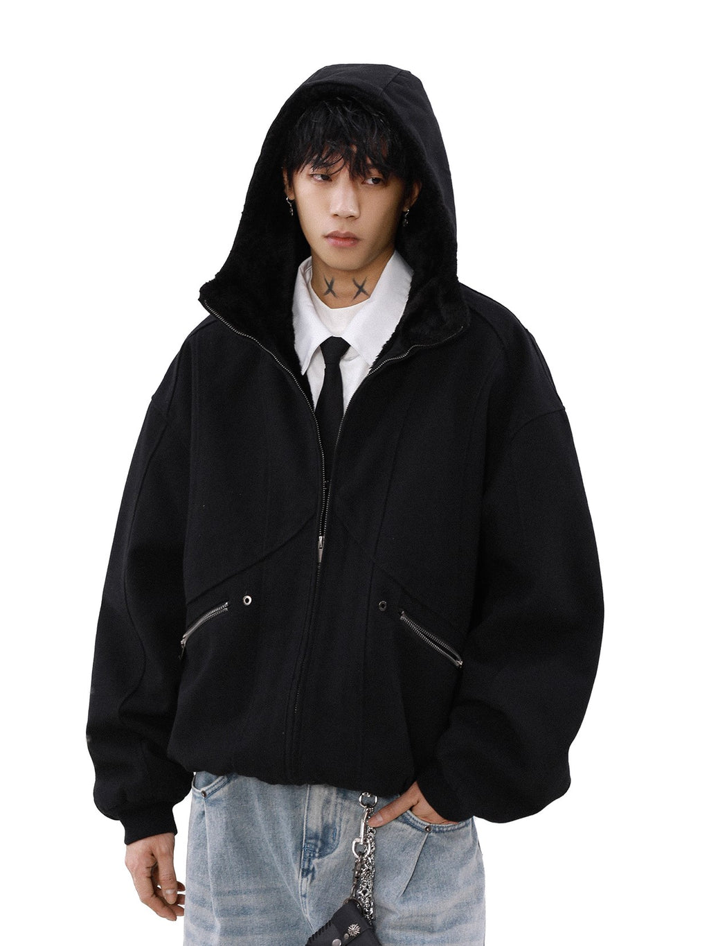 OVERSIZED BOMBER FUR JACKET