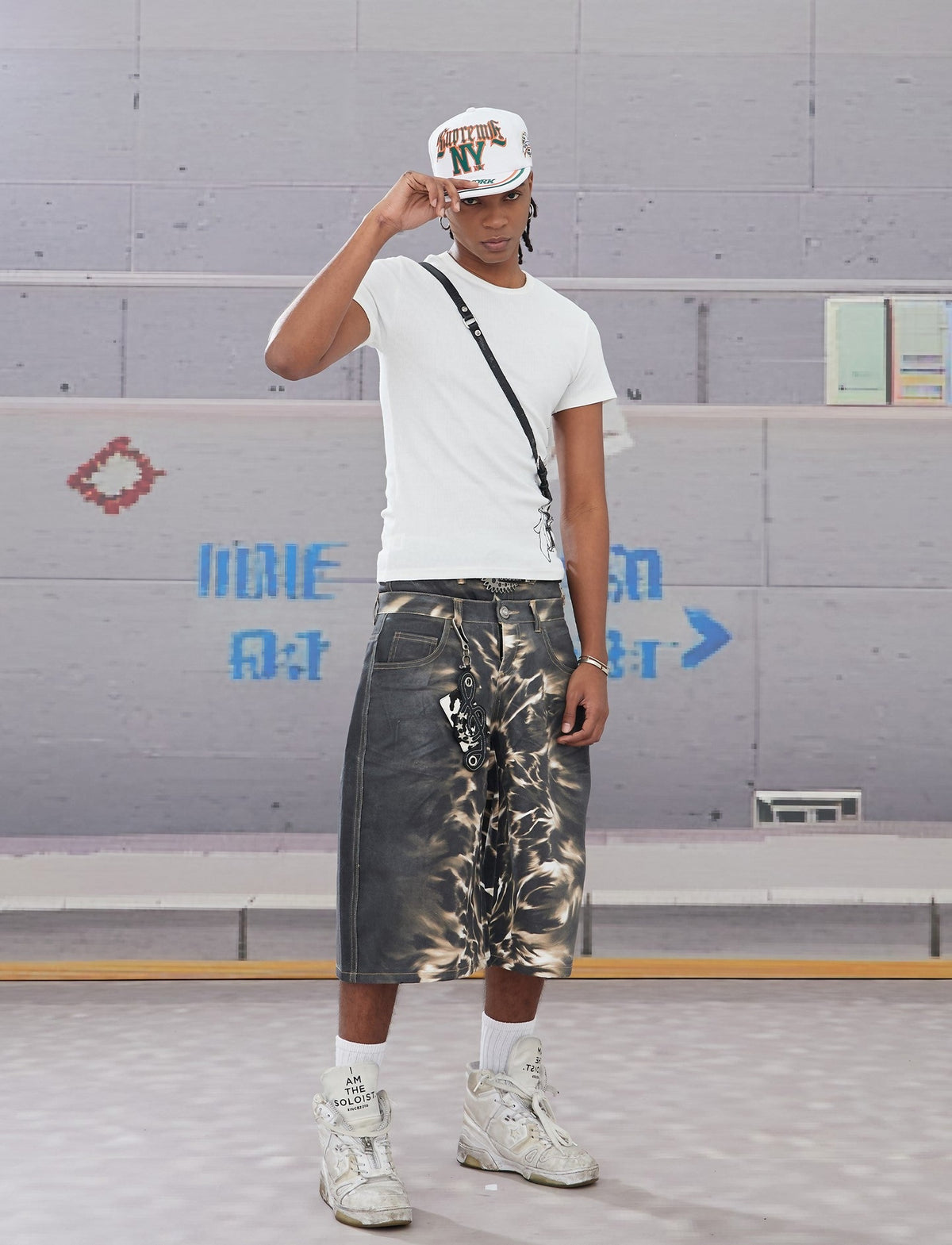 RAZOR GRAPH DENIM SHORTS