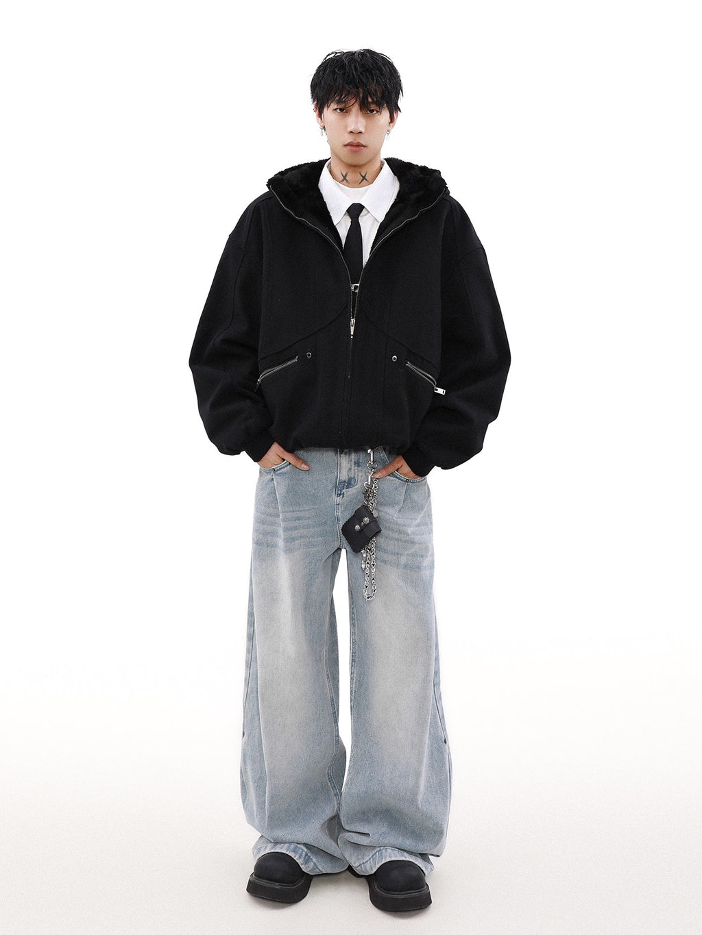 OVERSIZED BOMBER FUR JACKET