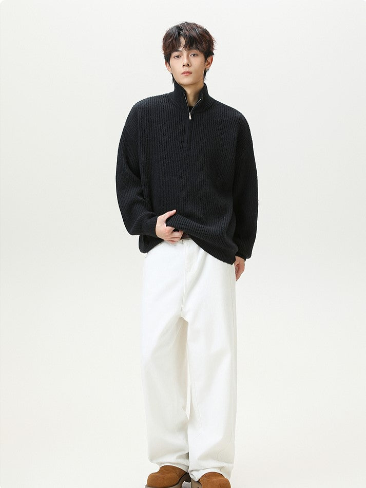 HALFZIP KNIT SWEATER