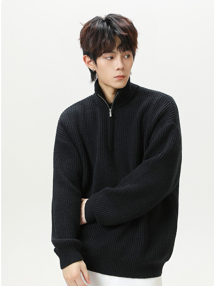 HALFZIP KNIT SWEATER