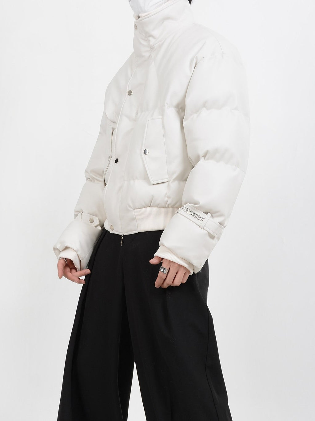 LEATHER DOUBLE PUFFER JACKET