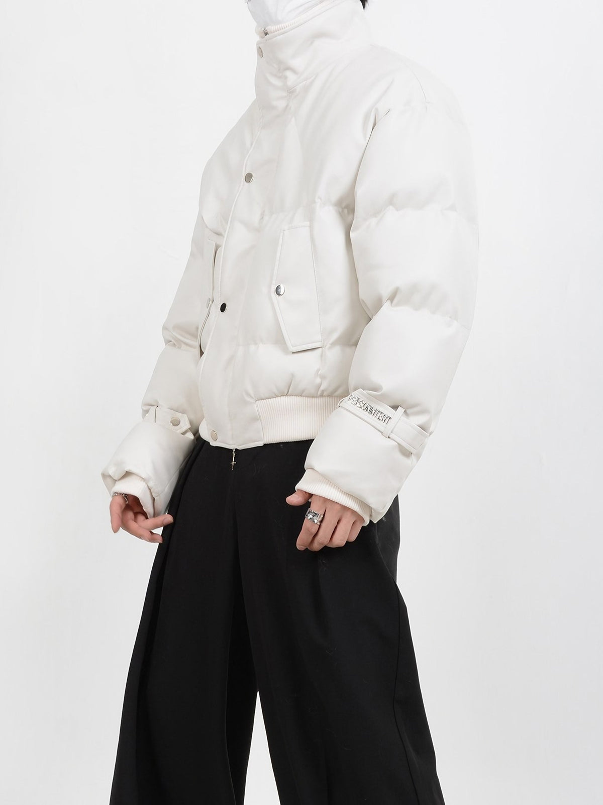 LEATHER DOUBLE PUFFER JACKET