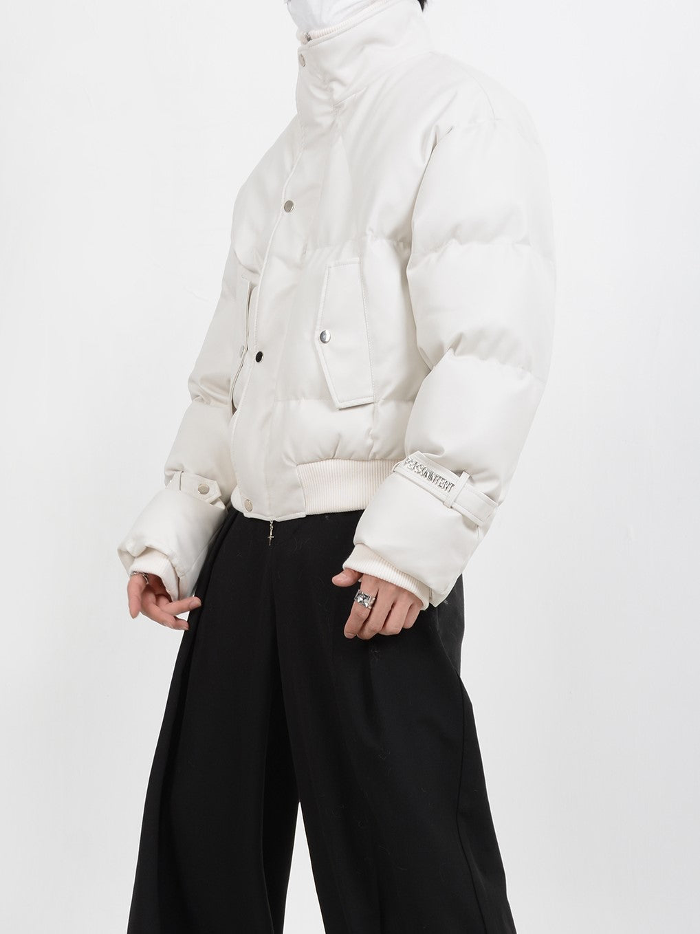 LEATHER DOUBLE PUFFER JACKET