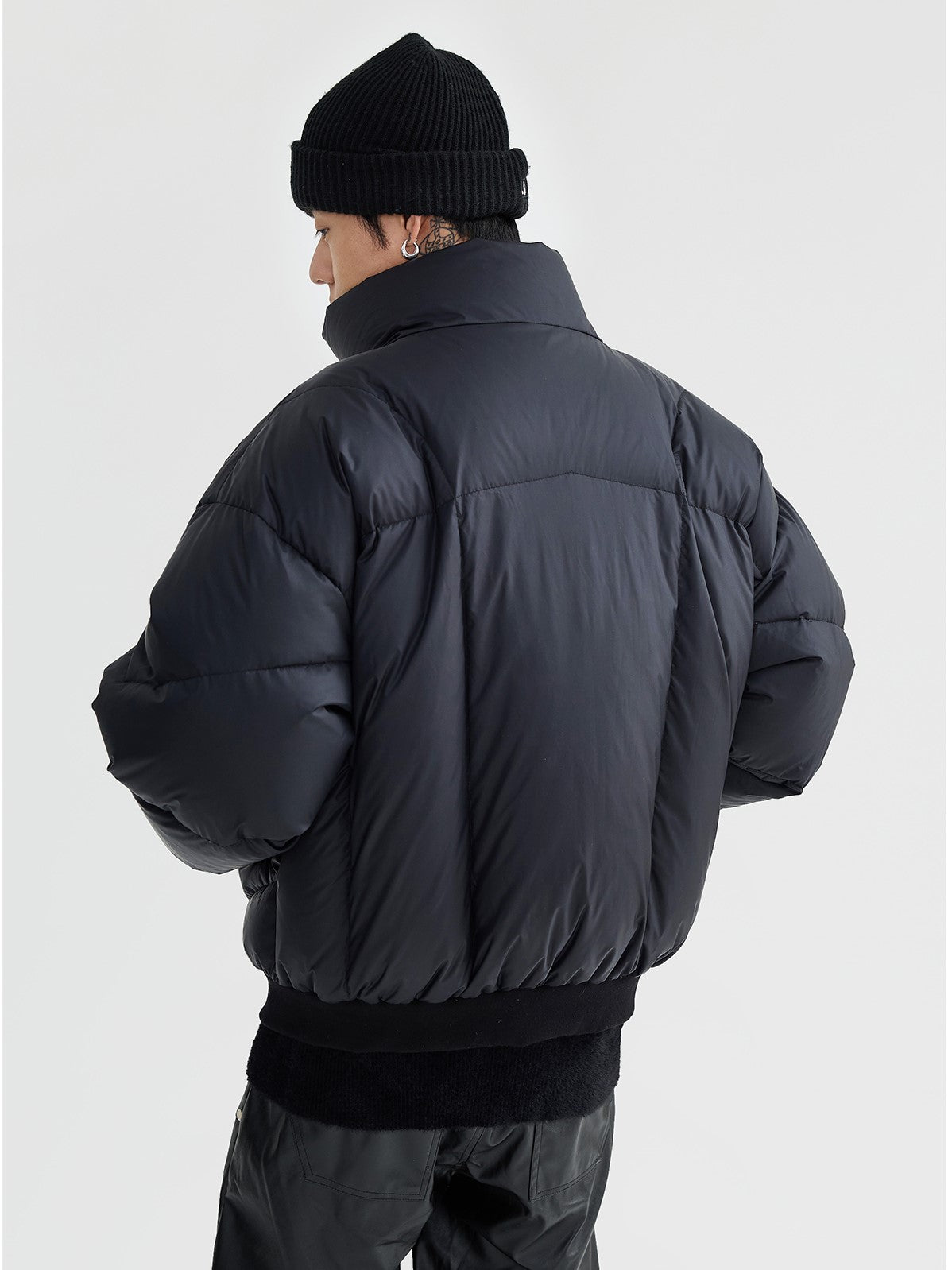 HIGH NECK CROPPED PUFFER JACKET