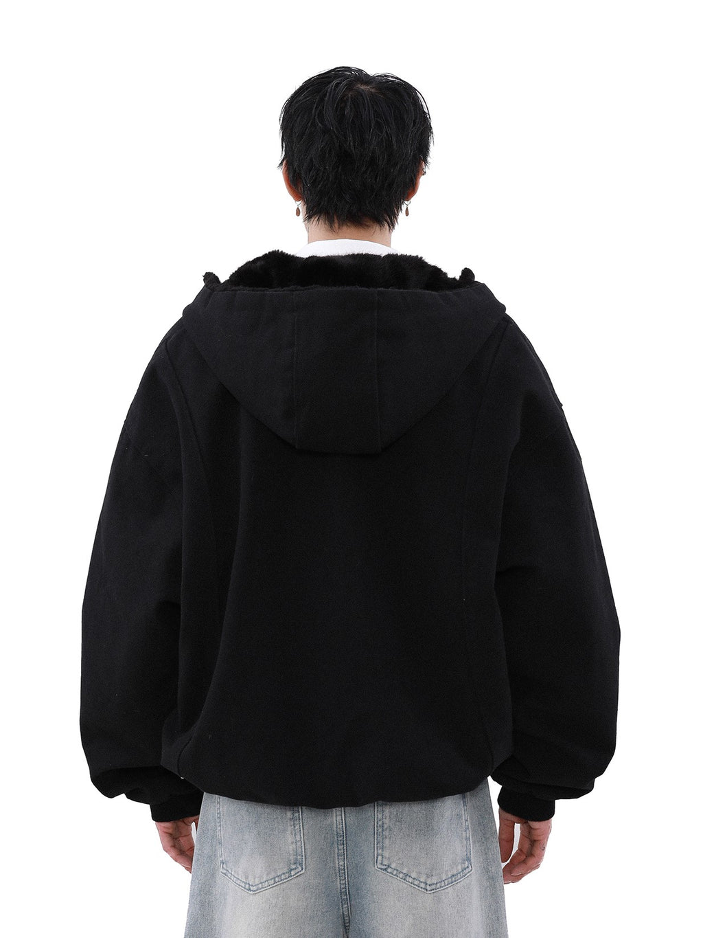 OVERSIZED BOMBER FUR JACKET