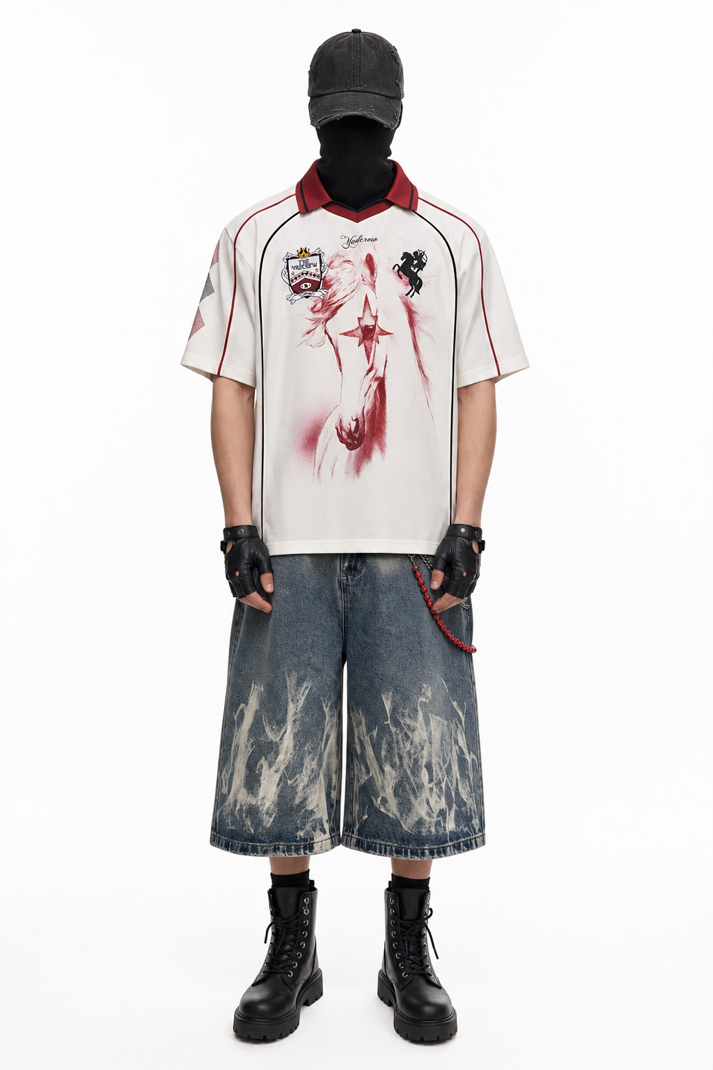 TAVROSK FOOTBALL TEE × VORTEX BAGGY SHORTS コーディネート