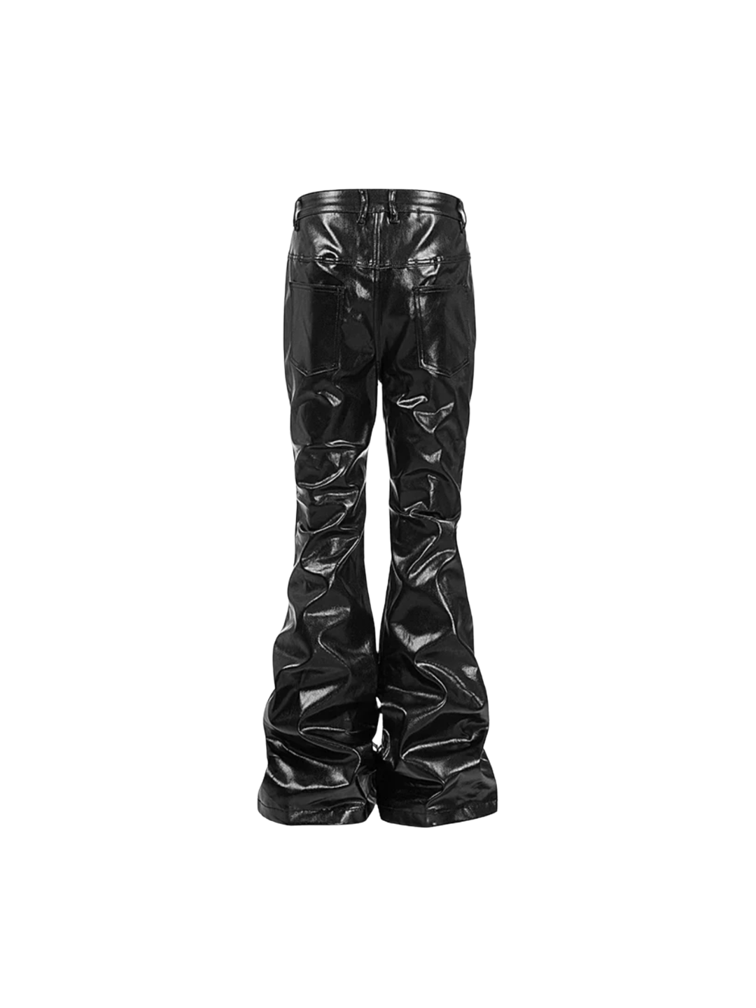 Obsidian Coated Zip Flare Denim