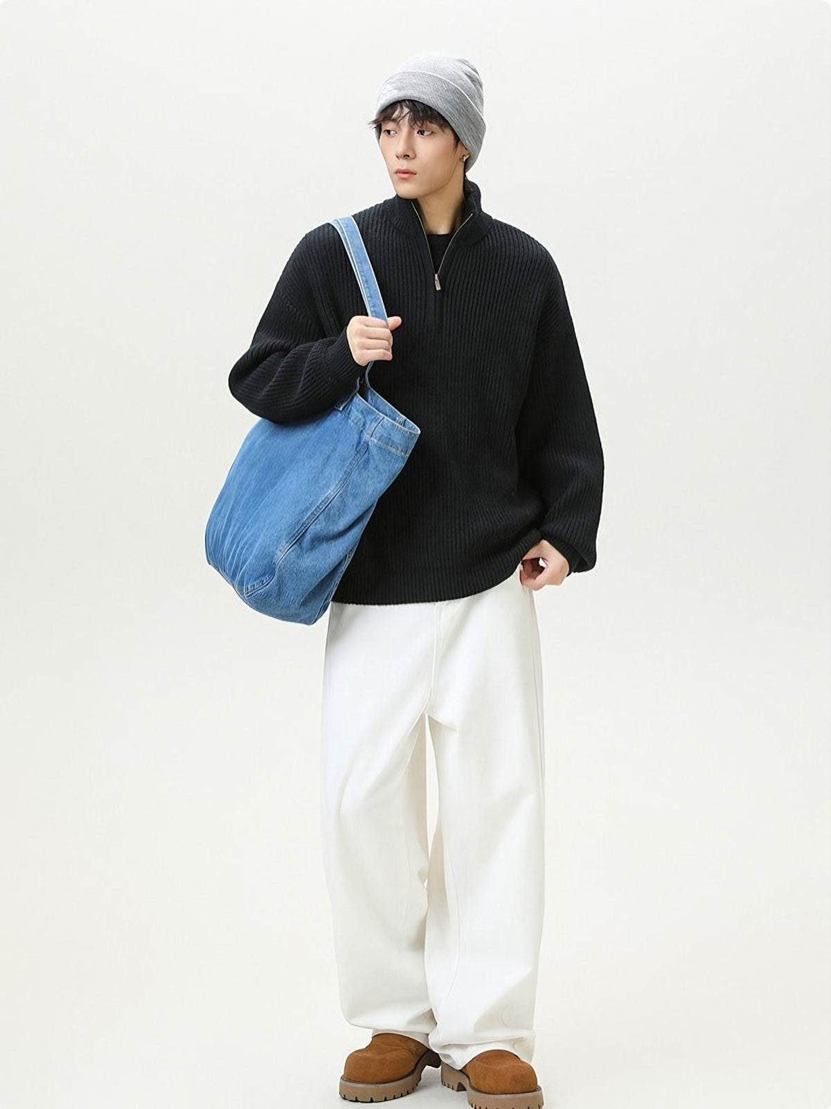HALFZIP KNIT SWEATER