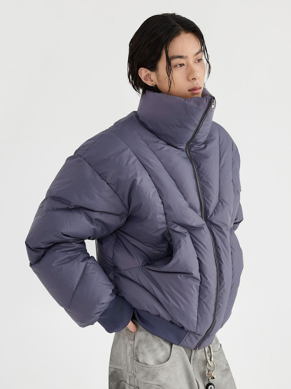 MIDNIGHT CROPPED PUFFER