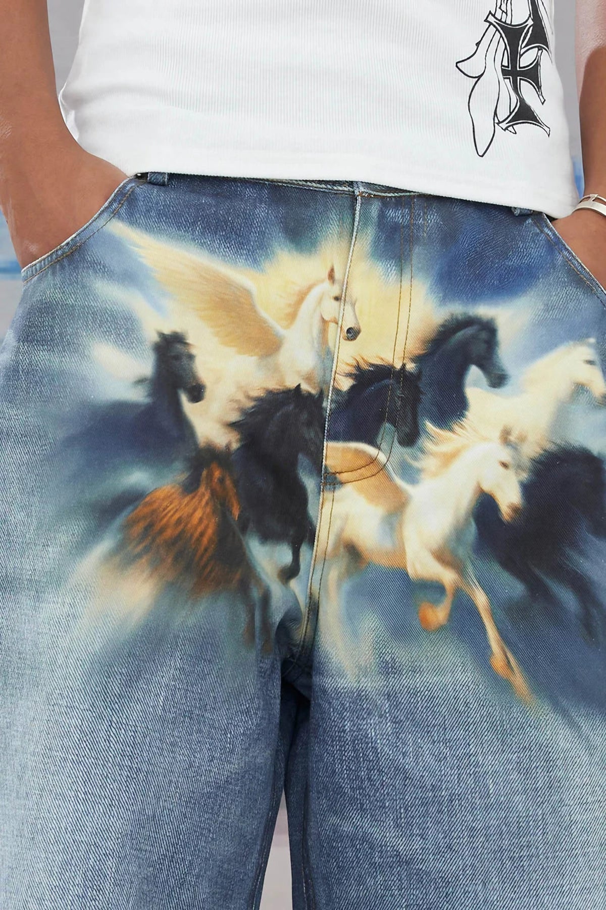 PEGASUS BERMUDA DENIMS SHORTS