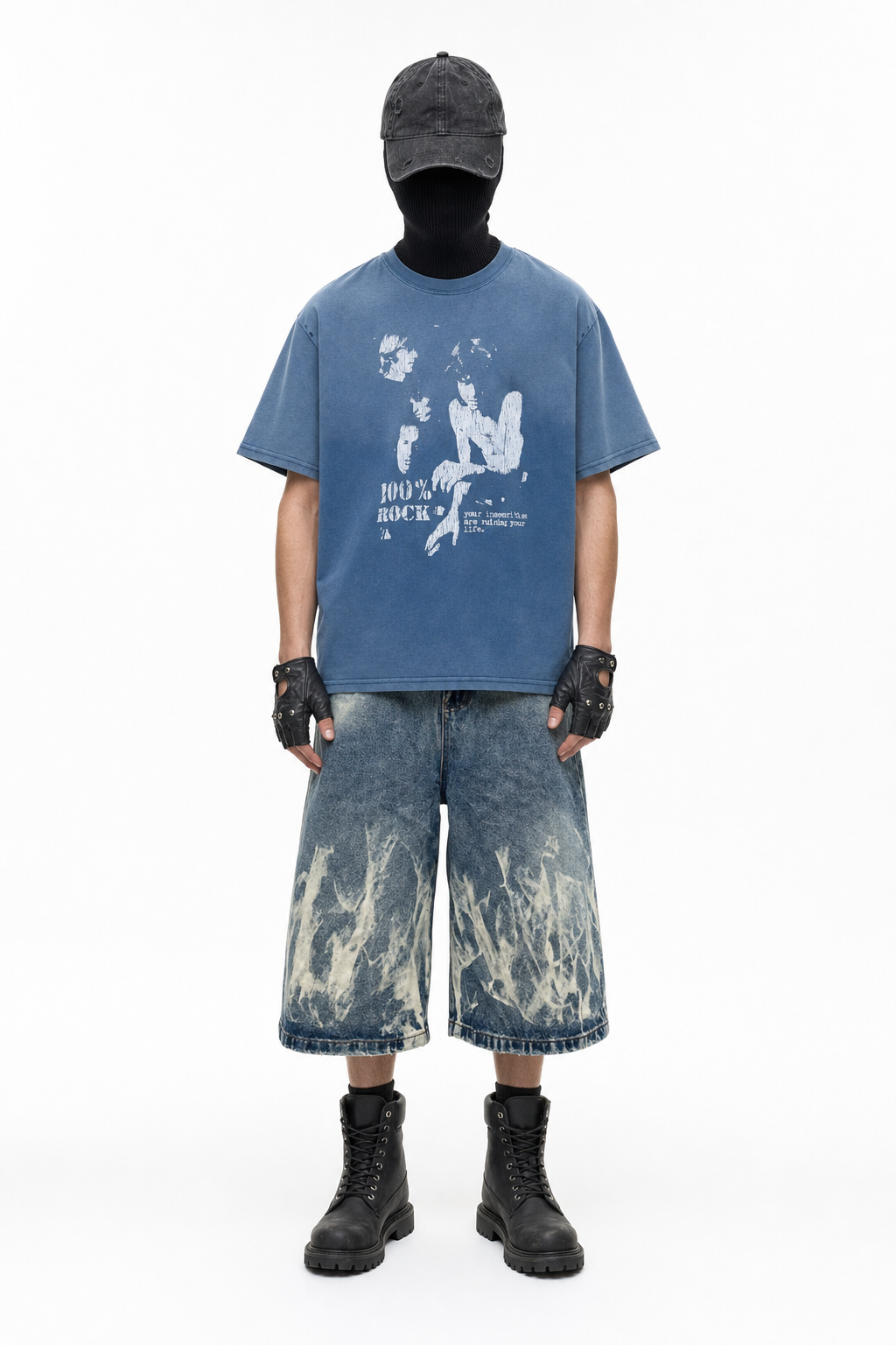 RYNDALE TEE × VORTEX BAGGY SHORTS コーディネート