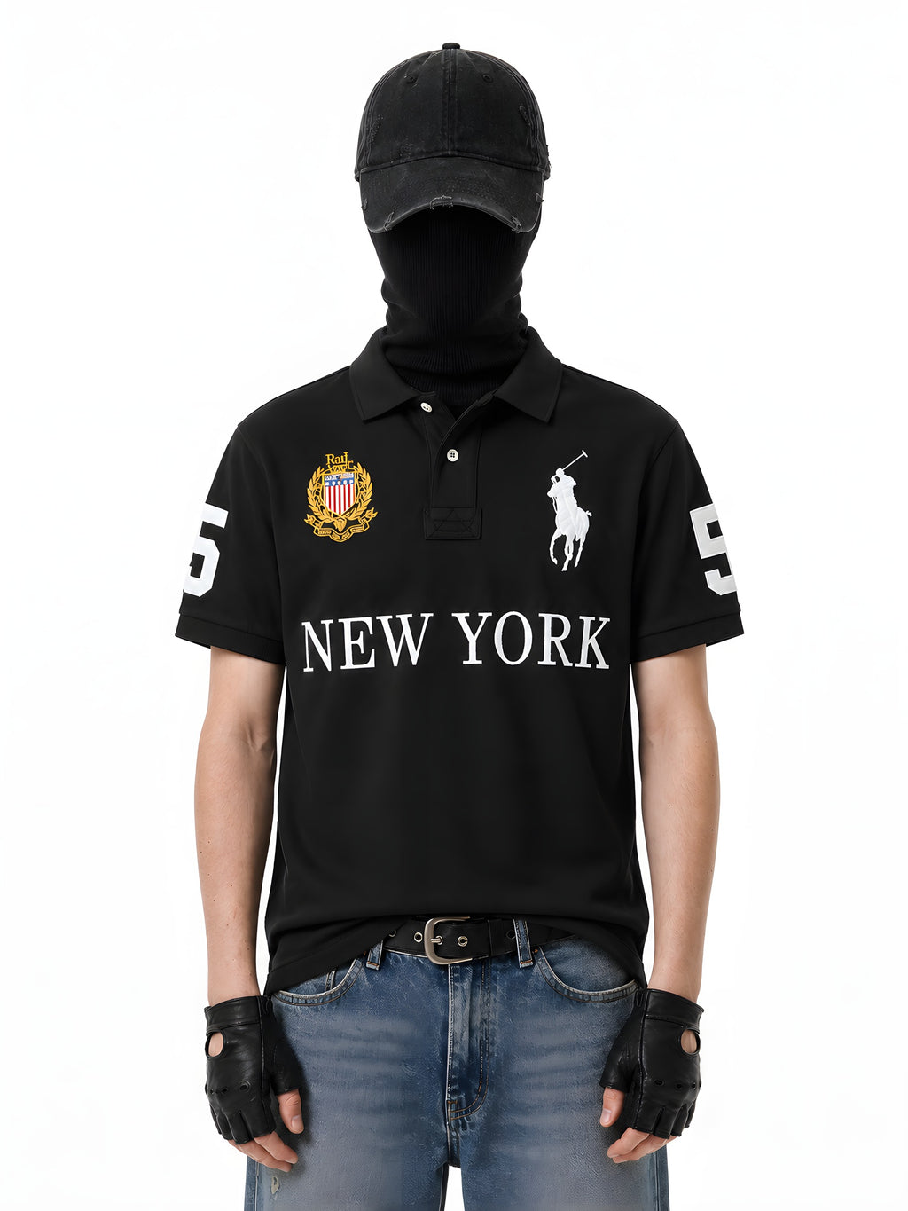 NEW YORK EMBROIDERY POLO 着用