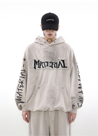 ACID WASHED INITIAL HOODIE