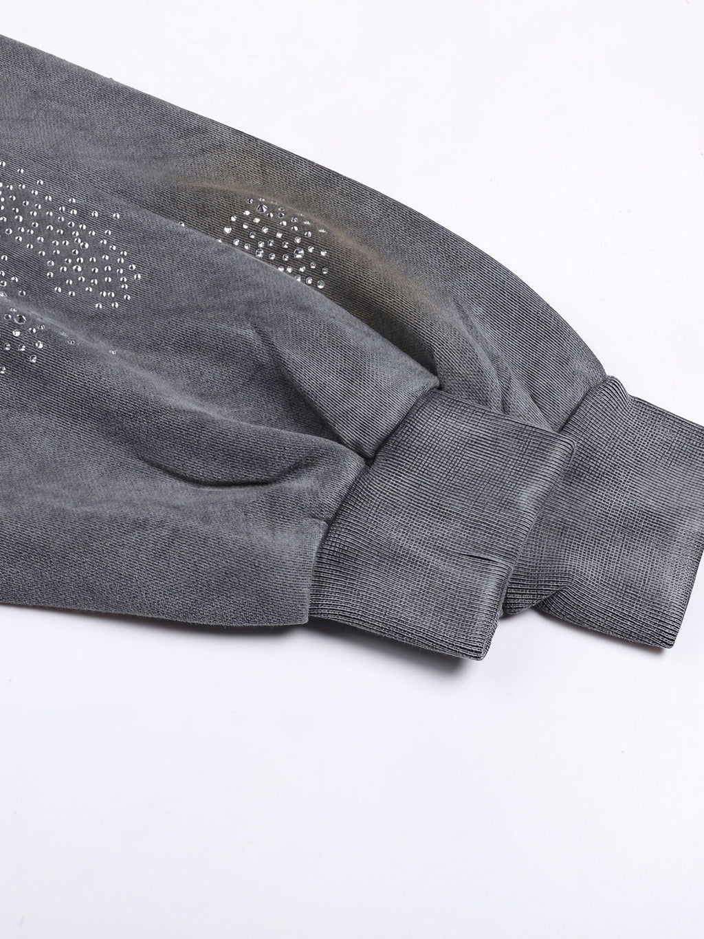 RHINESTONES ZIP-UP HOODIE