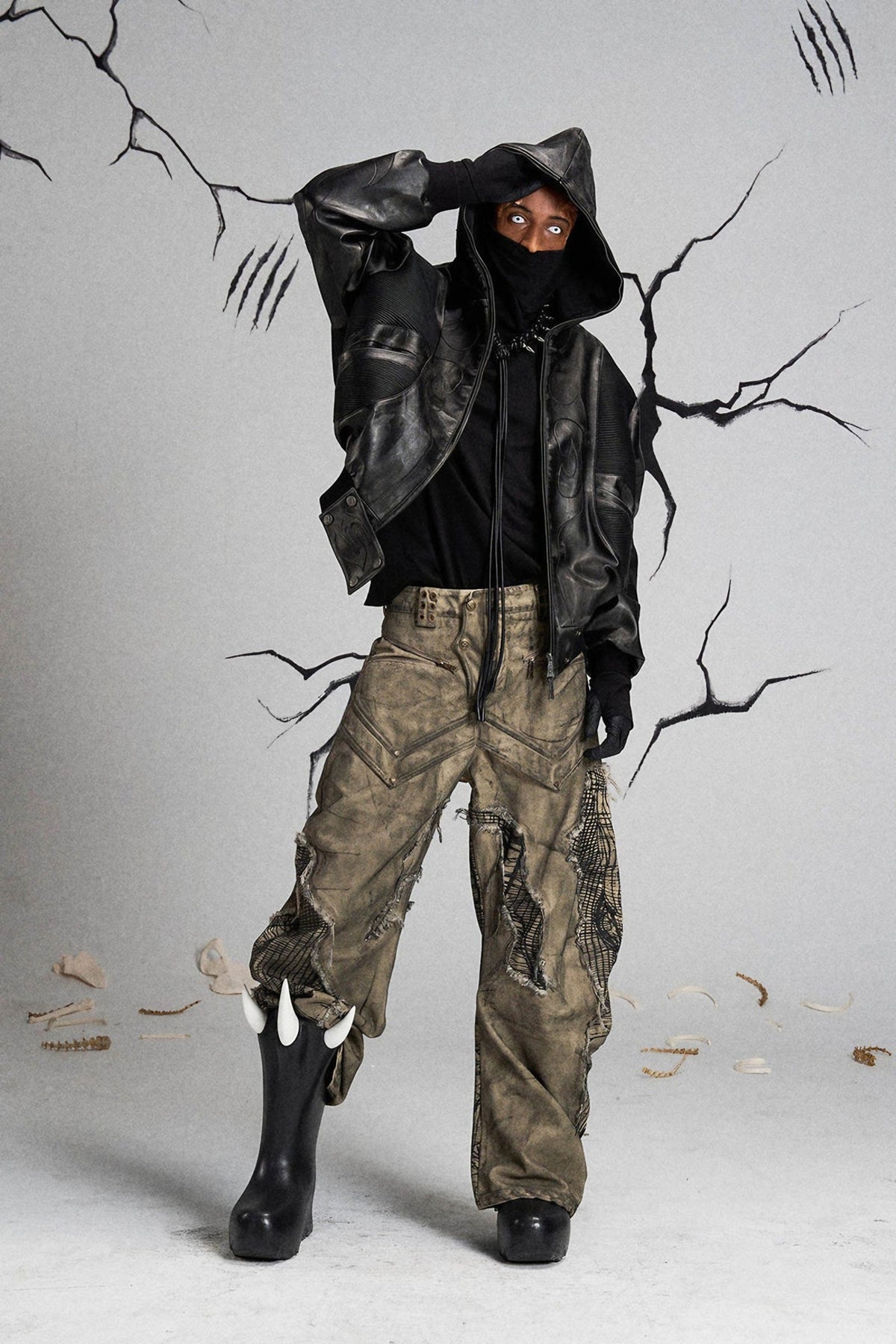 MUTATION FUNGAL INVASION MACHETE DENIM PANTS