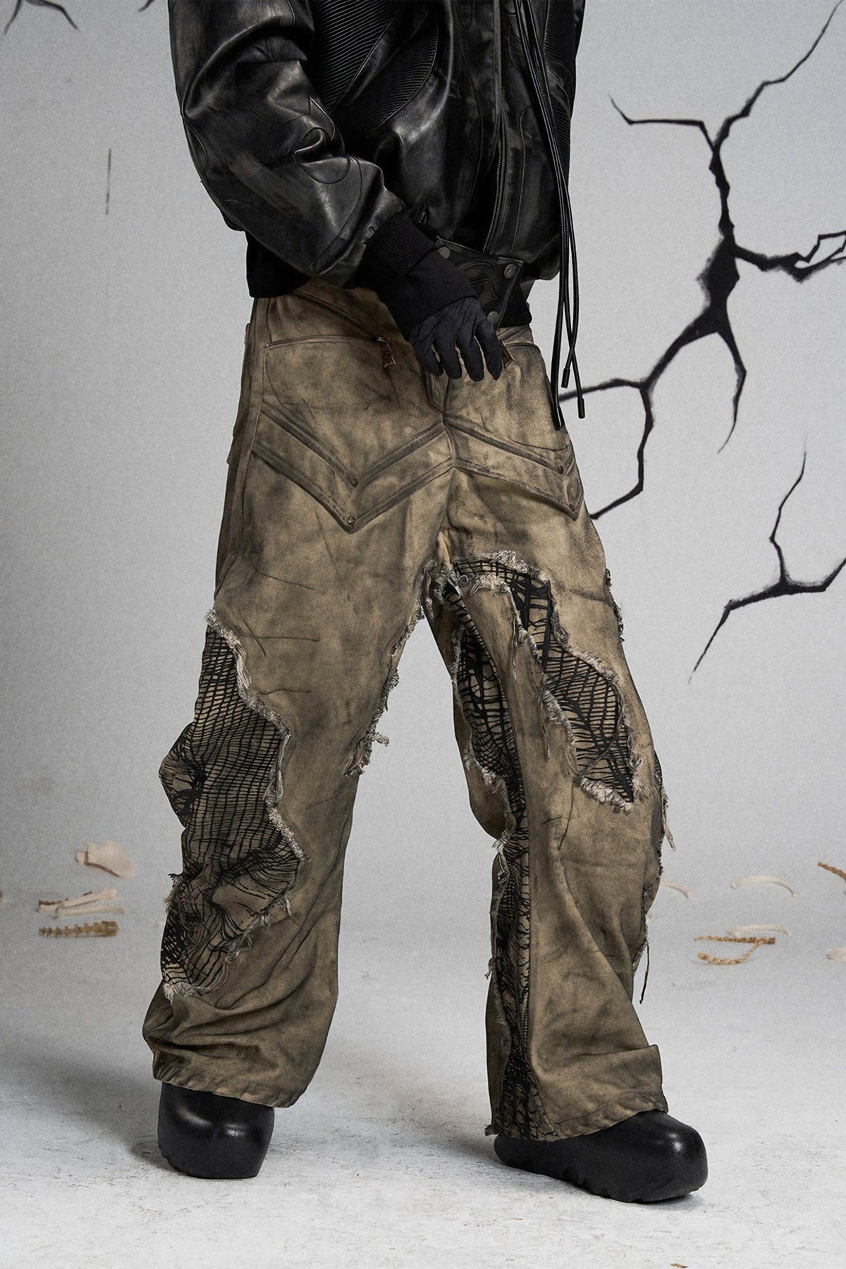 MUTATION FUNGAL INVASION MACHETE DENIM PANTS