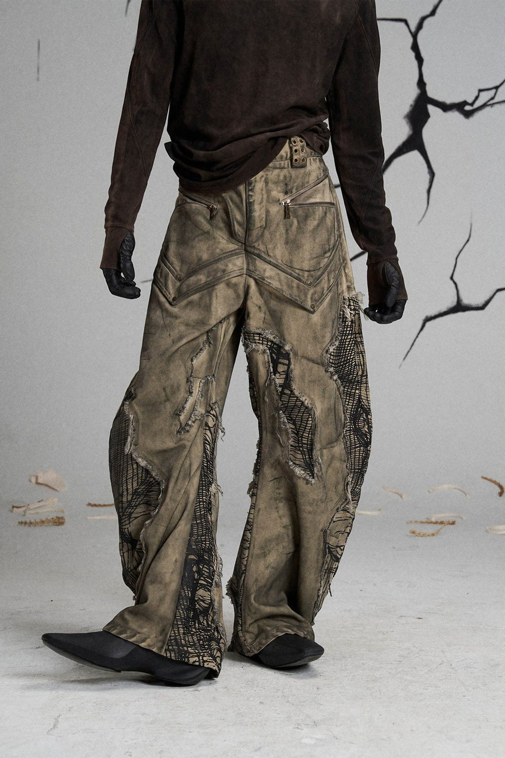 MUTATION FUNGAL INVASION MACHETE DENIM PANTS