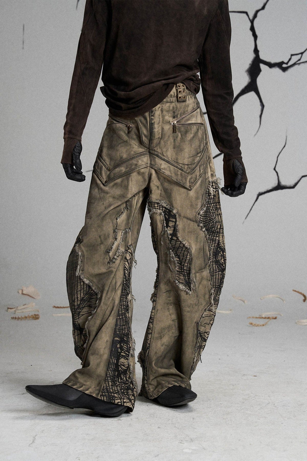 MUTATION FUNGAL INVASION MACHETE DENIM PANTS