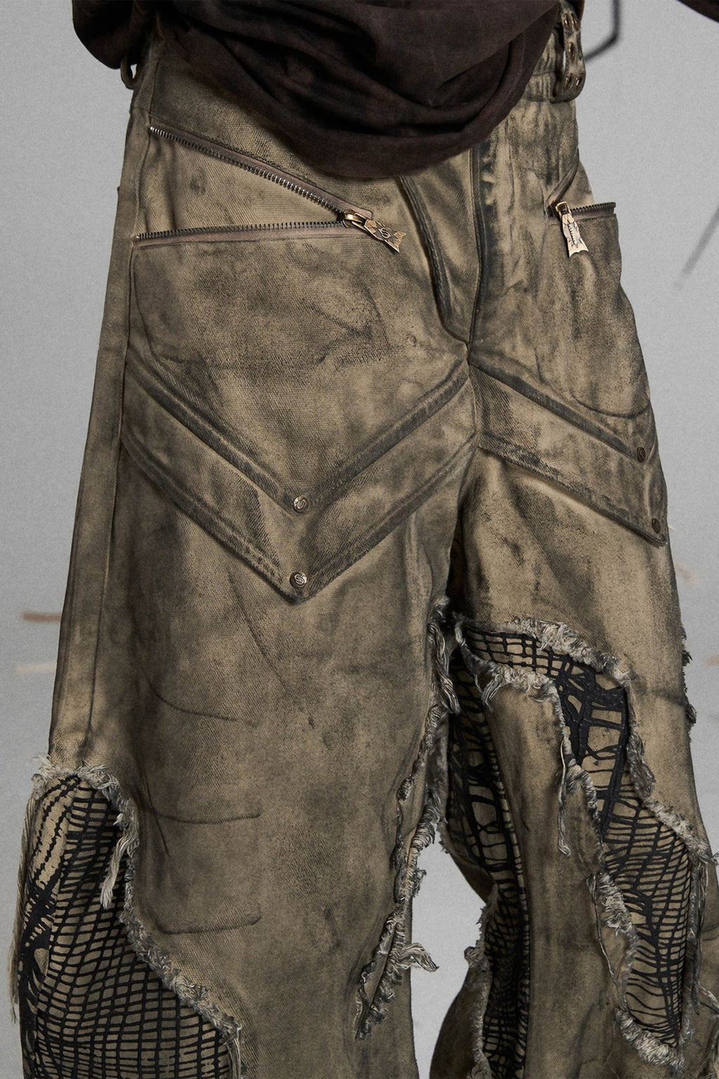 MUTATION FUNGAL INVASION MACHETE DENIM PANTS