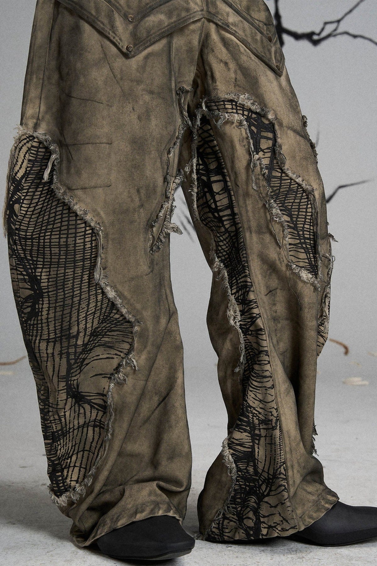 MUTATION FUNGAL INVASION MACHETE DENIM PANTS