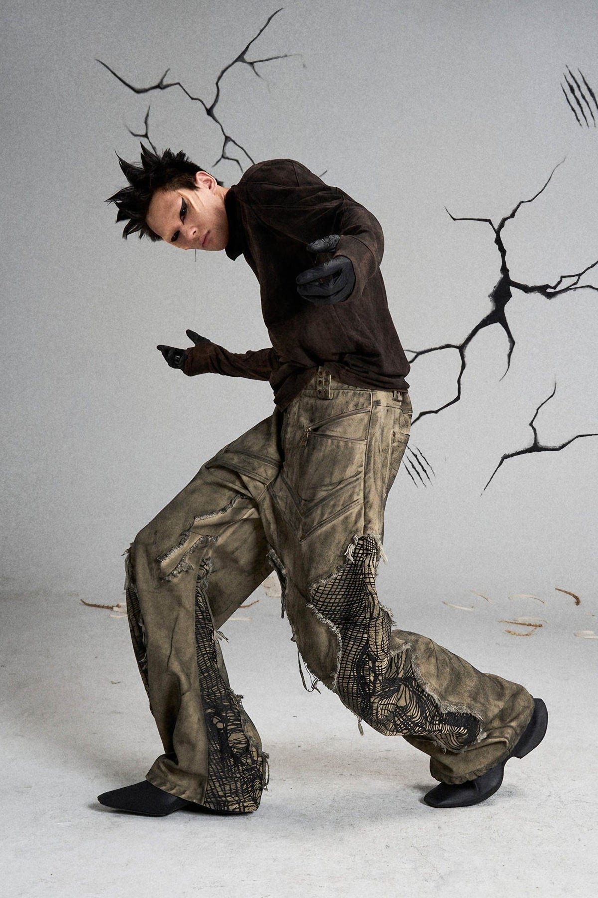 MUTATION FUNGAL INVASION MACHETE DENIM PANTS