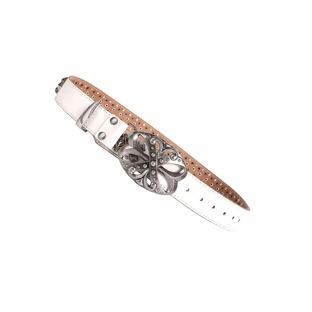 HIGHEND RHINESTONES BACKLE LEATHER BELT