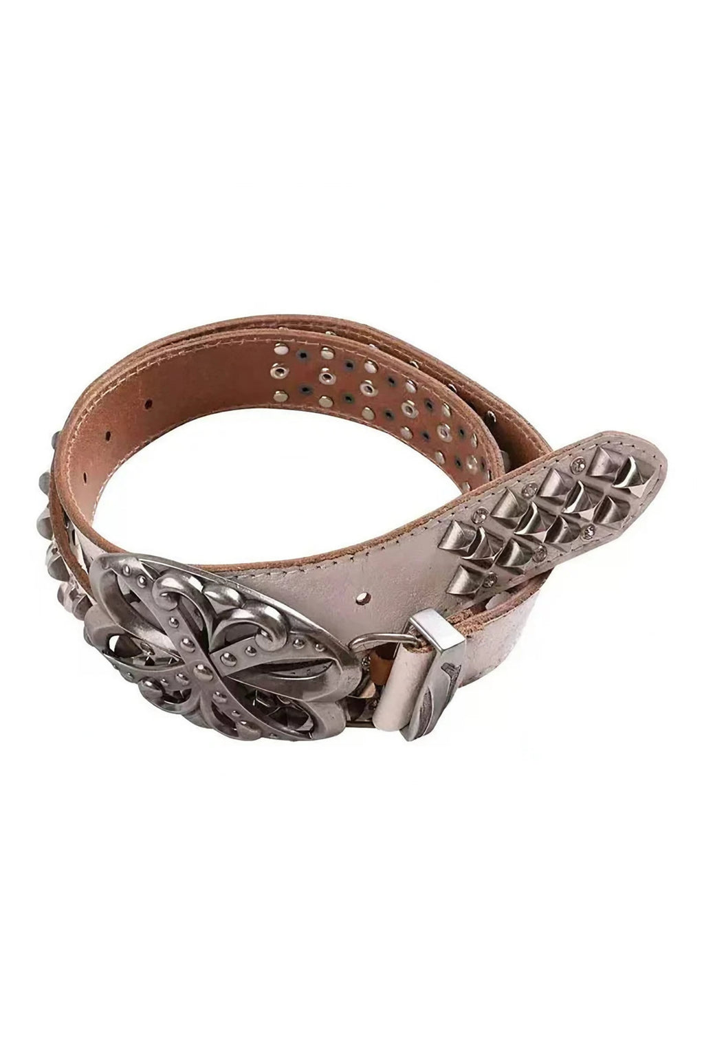 HIGHEND RHINESTONES BACKLE LEATHER BELT
