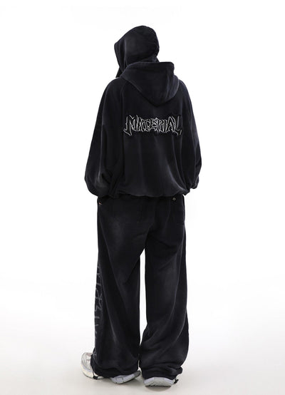 ACID WASHED ZIP HOODIE