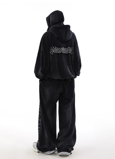 ACID WASHED ZIP HOODIE