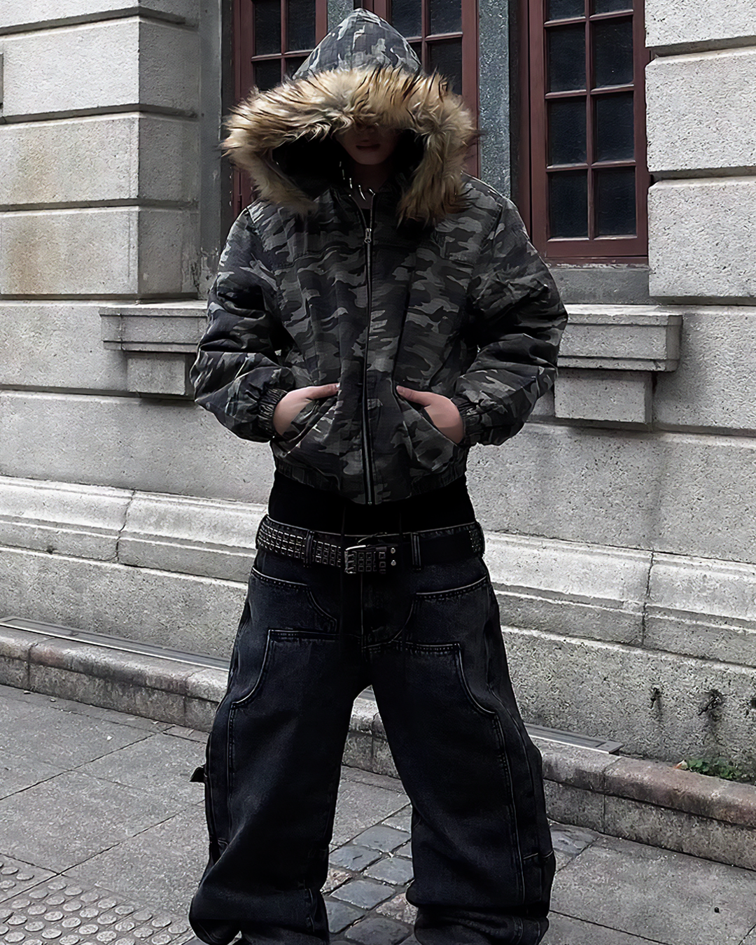 RICH FUR MILITARY JACKET