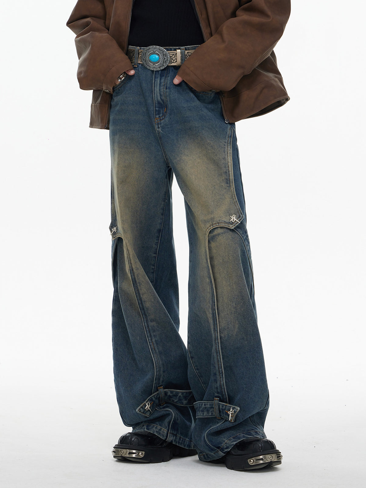 MERIDIAN STITCH DENIM PANTS