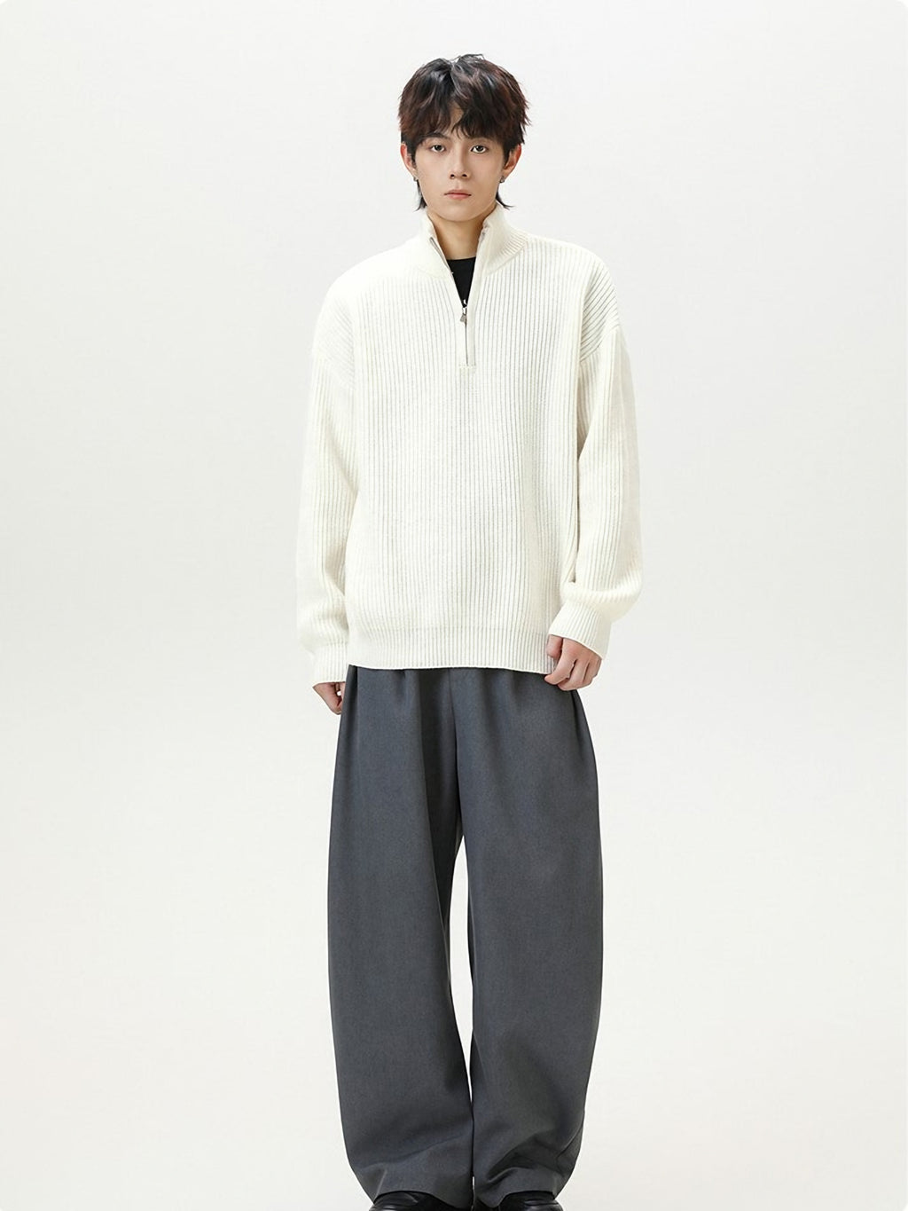 HALFZIP KNIT SWEATER