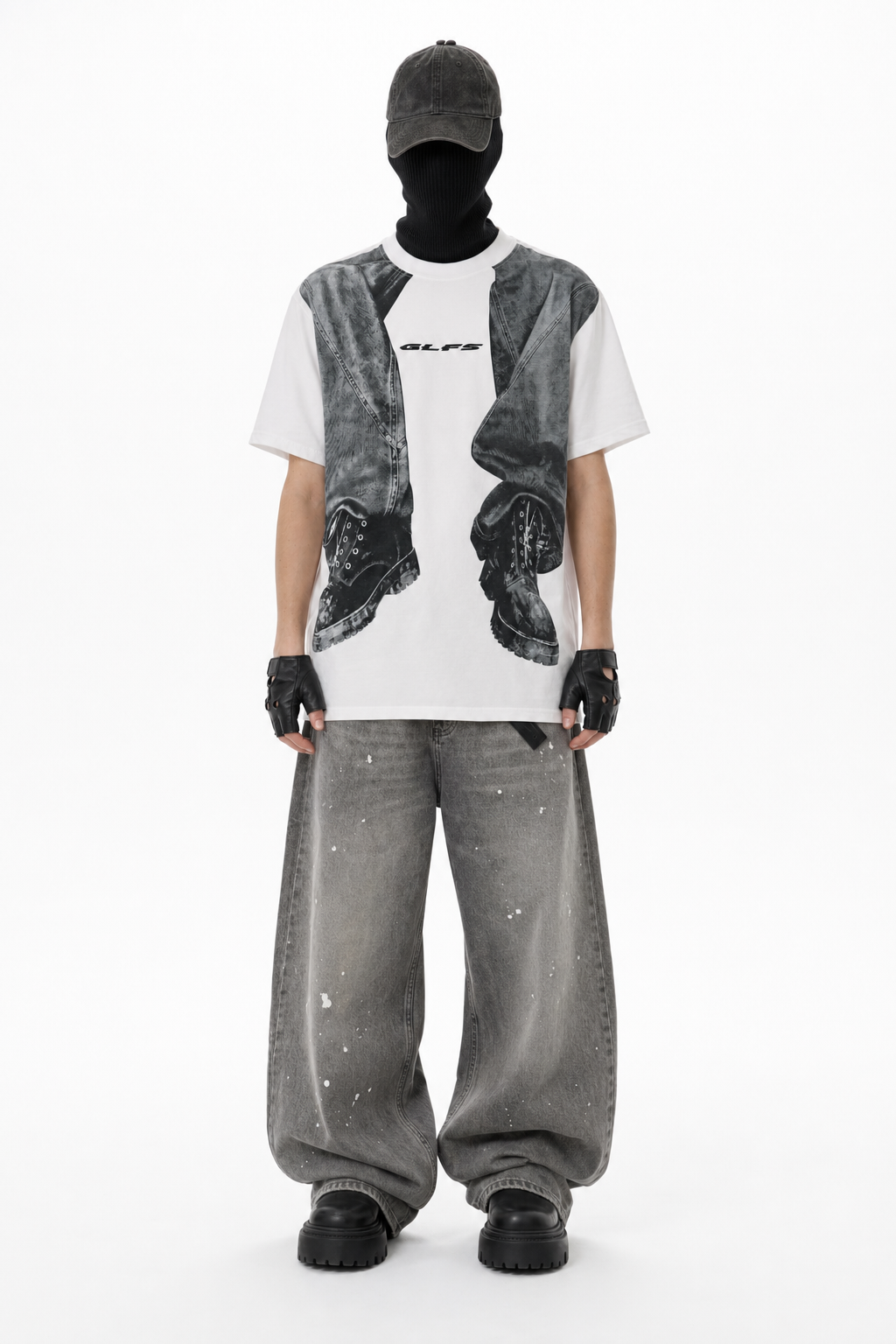 ZELKORN TEE × SPECKLE BAGGY DENIM コーディネート