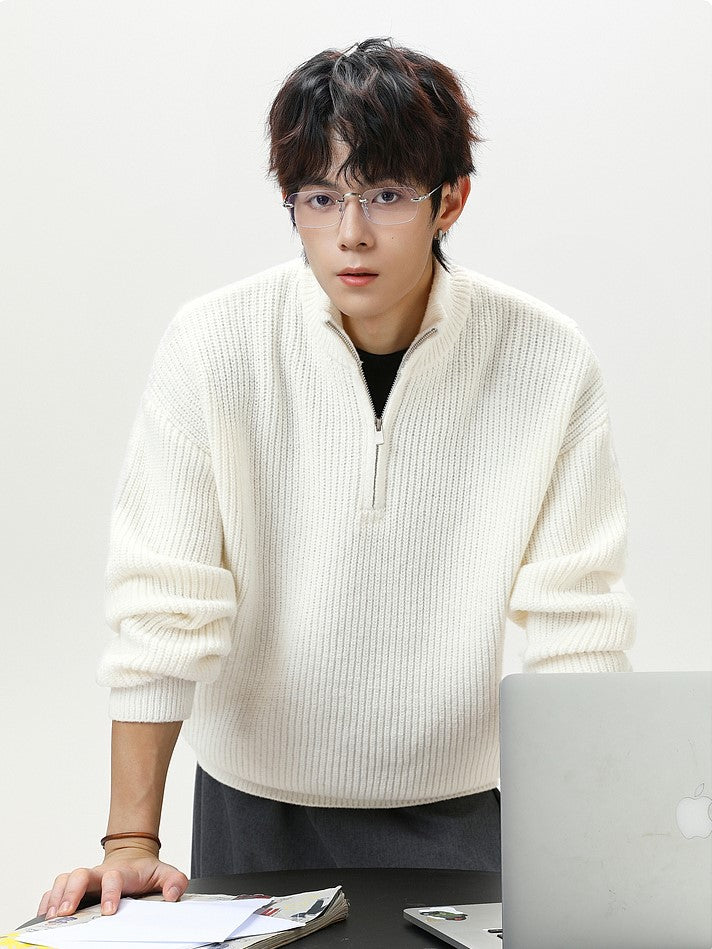 HALFZIP KNIT SWEATER