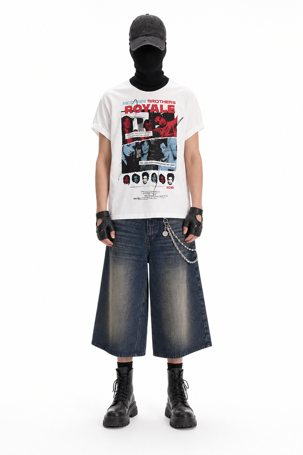 VESTRAL TEE × HYDRA WASHED DENIM SHORTS コーディネート
