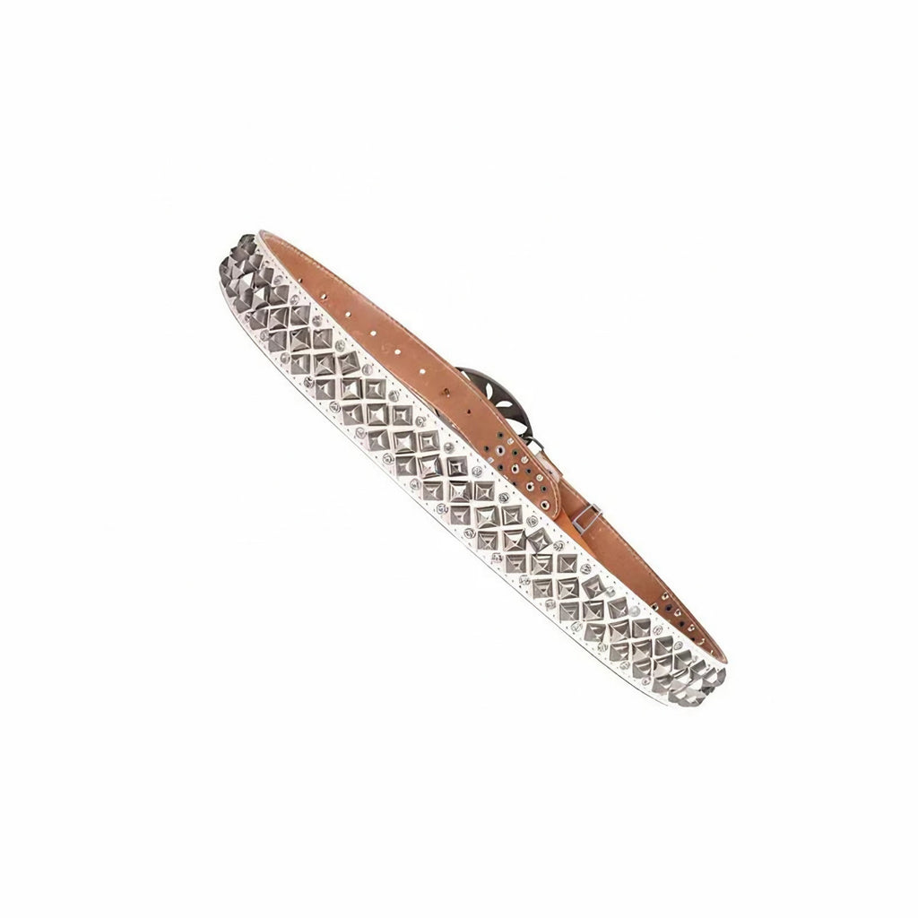 HIGHEND RHINESTONES BACKLE LEATHER BELT