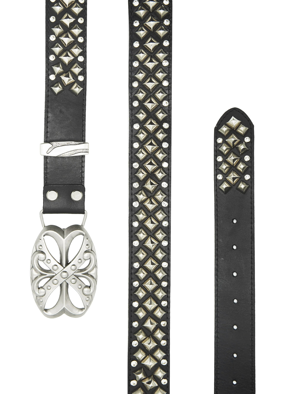HIGHEND RHINESTONES BACKLE LEATHER BELT