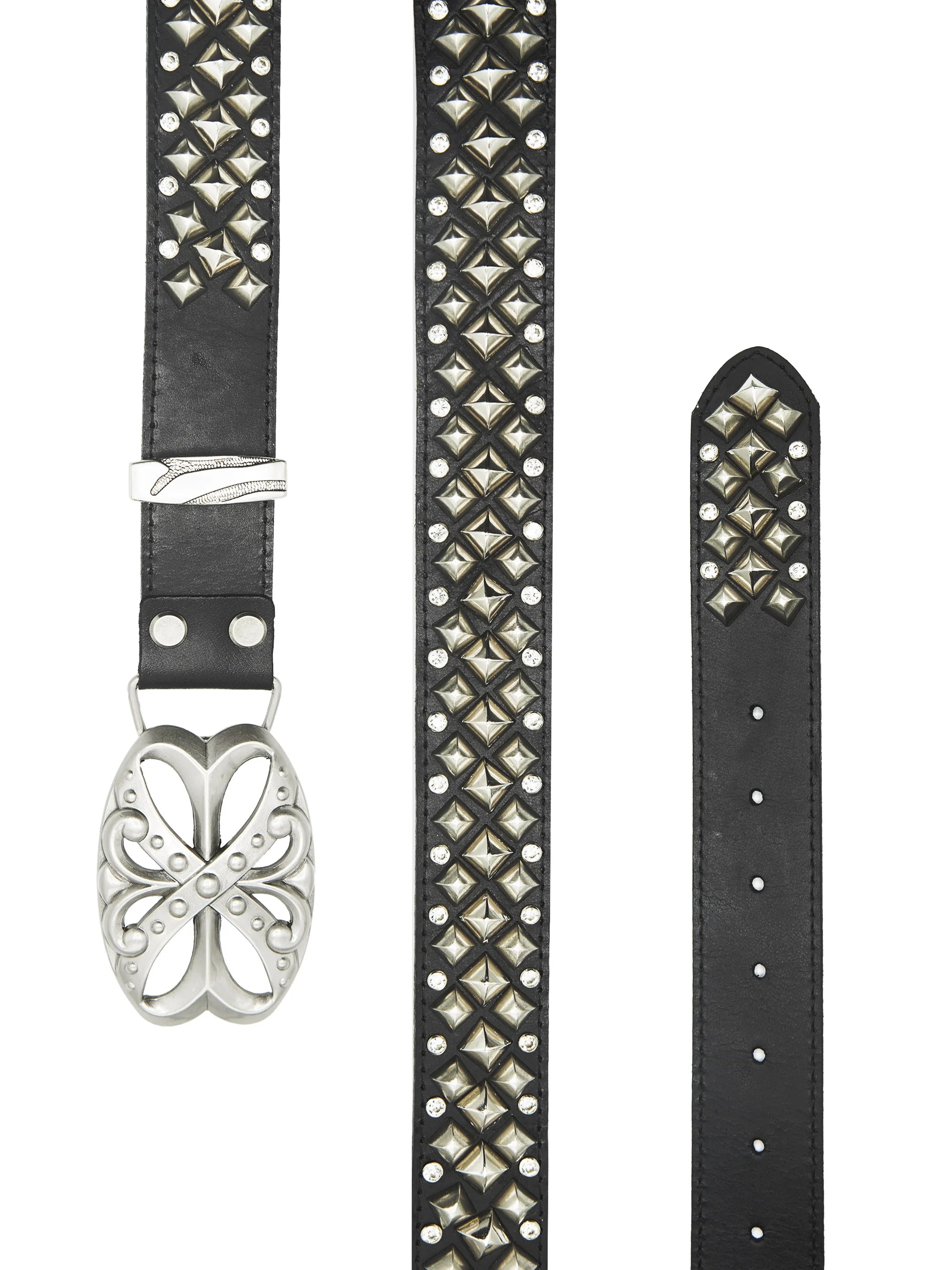 HIGHEND RHINESTONES BACKLE LEATHER BELT