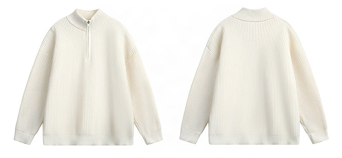 HALFZIP KNIT SWEATER