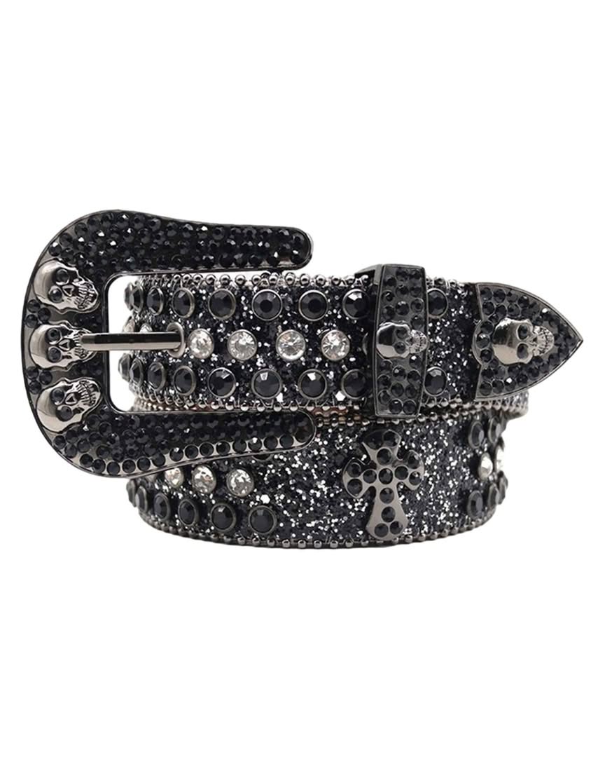 HIGHEND RHINESTONES BACKLE LEATHER BELT – HAKENHERTZ