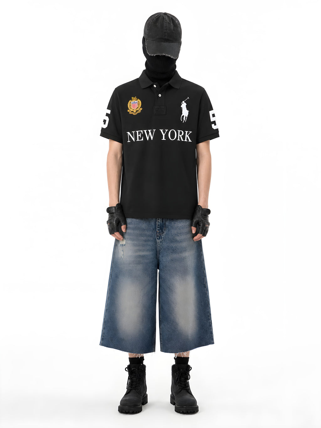 NEW YORK EMBROIDERY POLO 着用・全身2