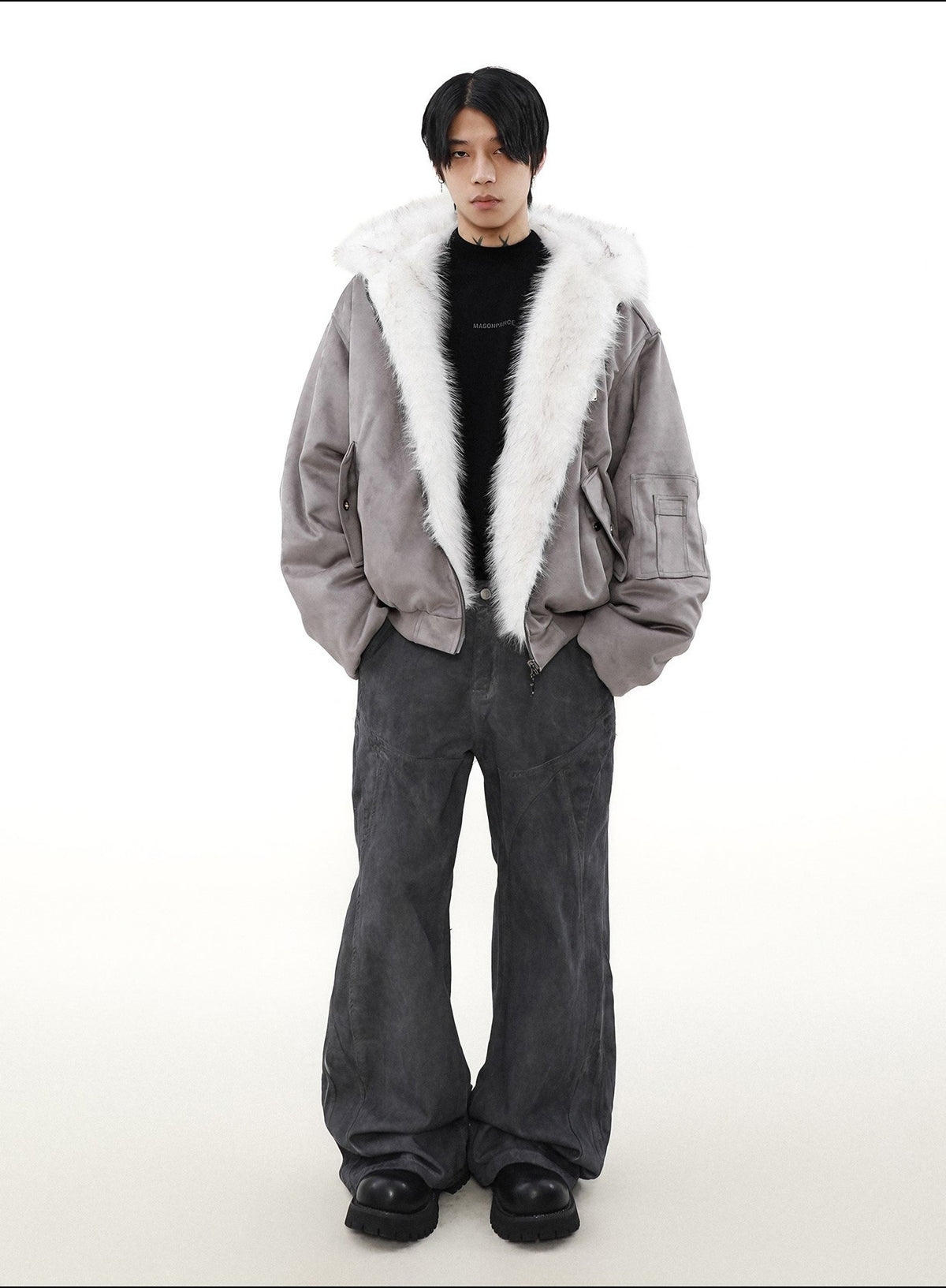 REVERSIBLE FURHOODED OUTER
