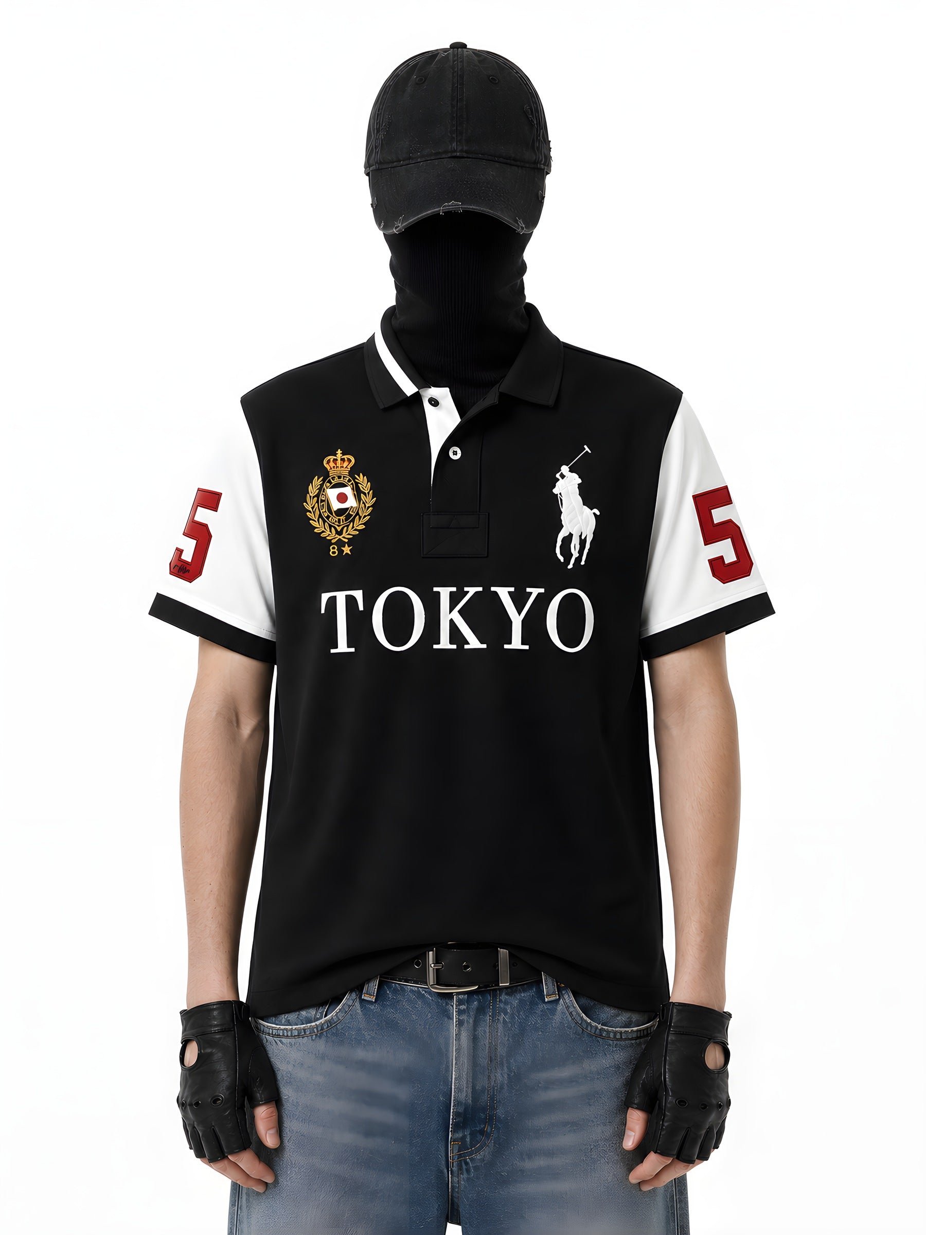 TOKYO CONTRAST SLEEVE POLO 着用