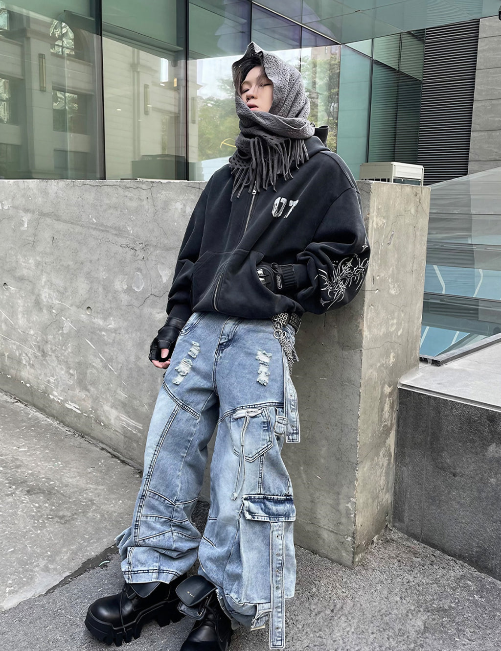 MODERN PRINTED HOODIE